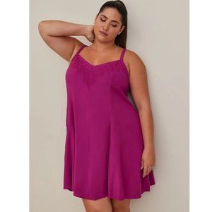 Torrid Trapeze Mini Dress Challis Purple